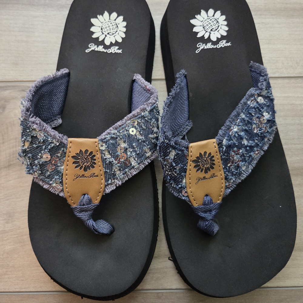 Yellow Box Women's Blue Sandals